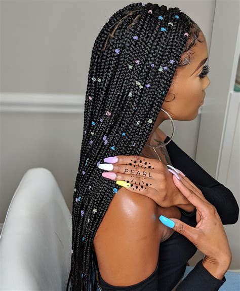 23 Best Long Box Braids Hairstyles and Ideas.